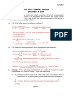 Exam 3 Material Science MATS 2001 UMN Fall 2012