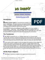 This Project in PDF: Uilding A Power Supply For Most Electronic Projects Is Not Difficult and Rather