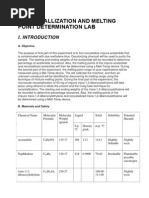 Laboratory Report of Melting Point