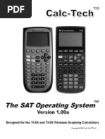 SAT Calculator Program SAT Operating System TI-89 Titanium Full Version Manual