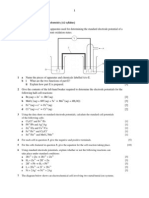 Tutorial Questions On Electrochemistry