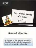 Fundamentals of Nursing-Meeting Basic Client Nutritional Needs