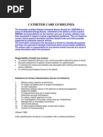 Catheter Care Guidelines (By ANZUS)