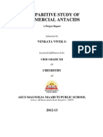 Comparitive Study of Commercial Antacids-CBSE Class 12 Project