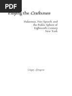 Playing The Craftsman: Habermas, Free Speech, and The Public Sphere of Eighteenth-Century New York