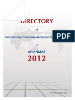 Myanmar INGO Directory 2012