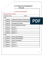 Diploma in Critical Care Management