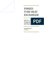 Heat Transfer in Finned Tubes Lab Report