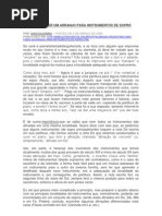 Como Fazer Um Arranjo para Instrumentos de Sopro