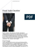 Fraud Audit Checklist