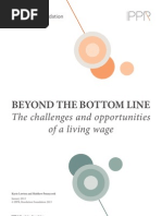 Beyond The Bottom Line: The Challenges and Opportunities of A Living Wage