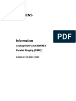 Information: Analog/Isdn/Geocentrex Parallel Ringing (PRNG)