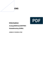 Information: Analog/Isdn/Geocentrex Subaddressing (Suba)