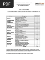 Tecnologia em Web Design e Programação (Grade Curricular 2007) PDF