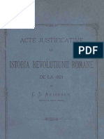 C.D. Aricescu - Istoria Revolutiunii Romane La 1821. Acte