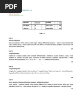 Engineering Maths 4 Syllabus