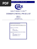 Colt 2011 Retail Price List