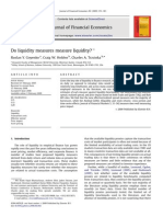 Do Liquidity Measures Measure Liquidity by Goyenko, Holden, and Trzcinka (JFE 2009)