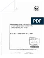 Equilibrium Study of K2CO3, KHCO3, CO2 and Water