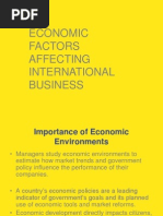 Economic Factors Affecting International Business