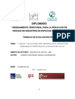 Trabajo Final - "Logros y Dificultades para Desarrollar El Proyecto Deordenamiento Territorial en La Provincia de Yauyos " PDF