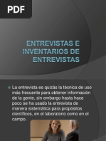 Entrevistas e Inventarios de Entrevistas