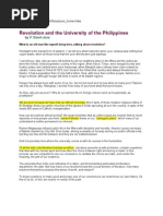 Revolution and The University of The Philippines: by F. Sionil Jose