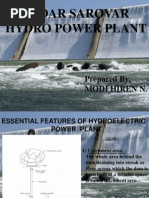 Sardar Sarovar Hydro Power Plant: Prepared By, Modi Hiren N