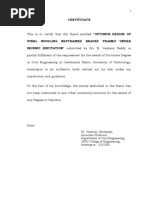 Steel Buckling Restrained Braced Frames Under SEISMIC EXCITATION" Submitted by Sri. B. Venkata Reddy in