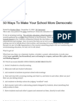 50 Ways To Make Your School More Democratic