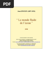 Epstein, Le Monde Fluide de L'écran PDF