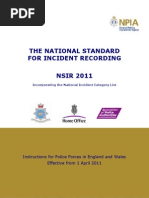 The National Standard For Incident Recording