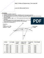 Setting Out of Horizontal Curves