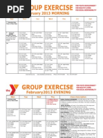 FEBRUARY 2013 Group Exercise Calendar