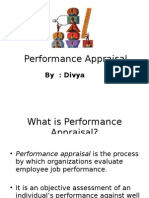 Performance Appraisal: By: Divya Narang