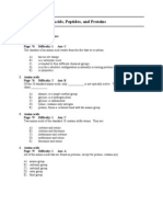 Chapter 3 Biochemistry Exam: Amino Acids, Peptides, and Proteins