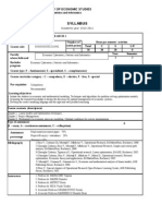 Programa Analitica Materii Cibernetica in Engleza