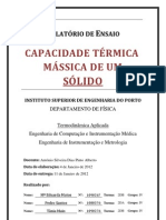 Capacidade Termica Massica de Um Solido