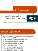 Welcome To Presentation: Legal Framework On Compensation Structure