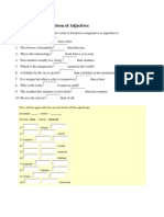 Exercise On Comparison of Adjectives