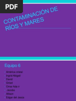 Contaminación de Ríos y Mares