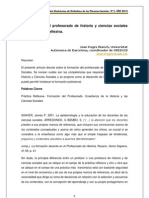 La Formación Del Profesorado de Historia y Ciencias Sociales para La Práctica Reflexiva. - Pagès, Joan en Revista Electrónica de Didáctica de Las Ciencias Nuevas Dimensiones Nº3, Año 2012