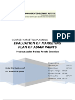 MDI GURGAON 37039193 Marketing Plan of Asian Paints Group4