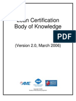 Lean Certification Body of Knowledge: (Version 2.0, March 2006)