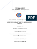 Concentracion de Amina Como Inhibidor en El Fluido de Perforacion Petrolera