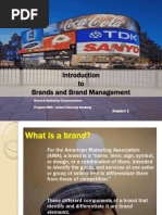 Session 1 - Introduction To Brands & Brand Management