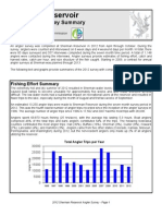 Sherman Reservoir: 2012 Angler Survey Summary