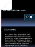 The Underwriting Cycle: Amit Kumar-21 Gunakar Mani-22 Prem Prakash-23 Saurav Chakraborty-24 Preity Sangeeta Ekka-25