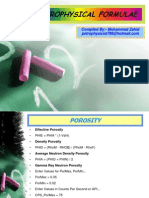 Petrophysical Formulae