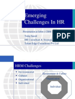 Emerging Challenges in HR: Tariq Saeed HR Consultant & Strategic Alliance Partner Talent Edge Consultants PVT LTD